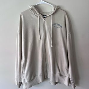 Pacific Sunwear Cream Oversized Jacket sz lg